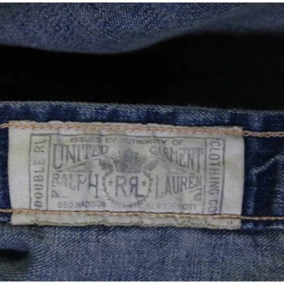 RRL Ralph Lauren Icon Western Shirt Blue Denim Size 2 - Picture 4 of 8